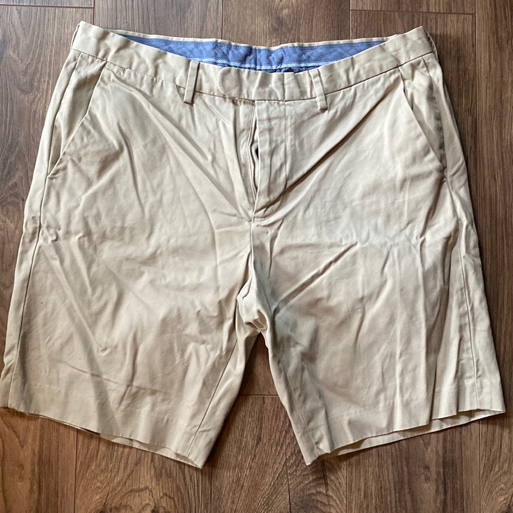 J. Crew tan chino shorts size 34